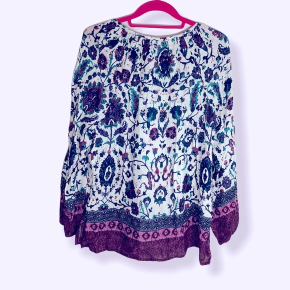 Lucky Brand Floral | Abstract Print Blouse - Picture 2 of 5